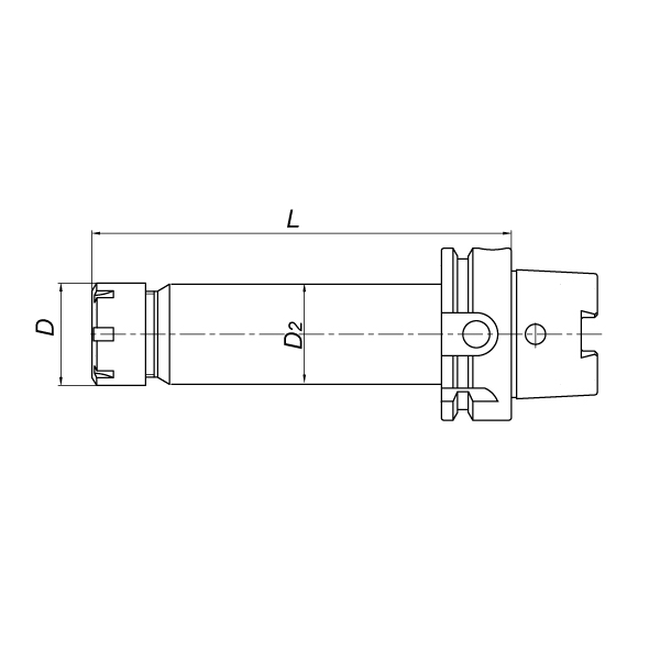 Патрон цанговый Mini HSK63A-ER16-160 DIN69893