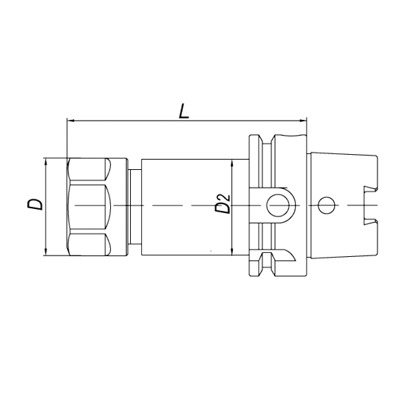 Патрон цанговый с шестигранной гайкой HSK63A-ER16-160 DIN69893
