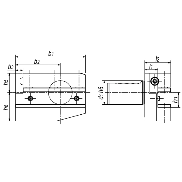 Резцедержатель радиальный перевернутый левый B6-d20x16x30