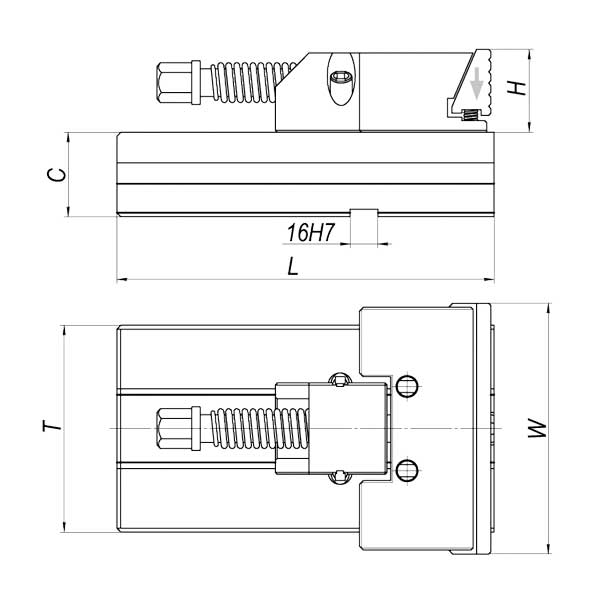Подвижный блок тисков W100