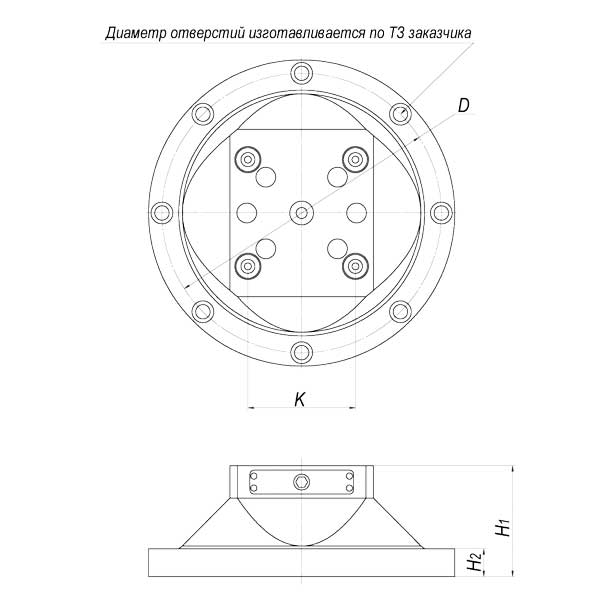 Плита базовая увеличенной высоты 96x100