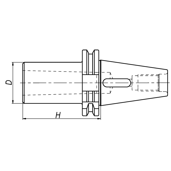 Оправка с конусом Морзе для сверл SK40xMK2x50 мм DIN69871