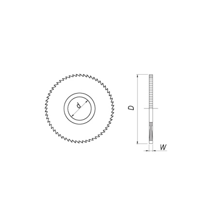 Фреза дисковая отрезная по металлу D25x1,6x8xZ40