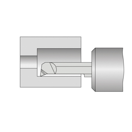 Мини-резец твердосплавный расточной 2x6x40 мм, R 0,1