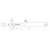 Фреза Т-образная фасочная твердосплавная D8x2,3x28x70x8 Z4 60°