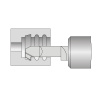 Мини-резец твердосплавный канавочный 6x20x50 мм, R 0,2, W 2