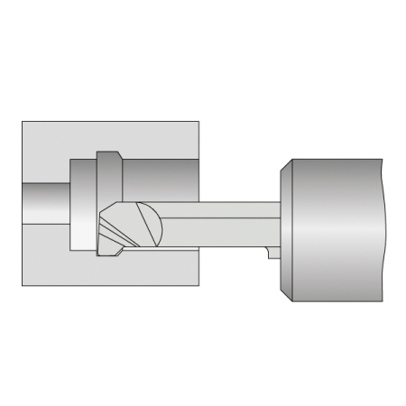 Мини-резец твердосплавный расточной 6x15x50 мм, R 0,2