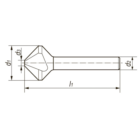 Зенковка по металлу 16,0 мм 60° Z3 HSS/TiN