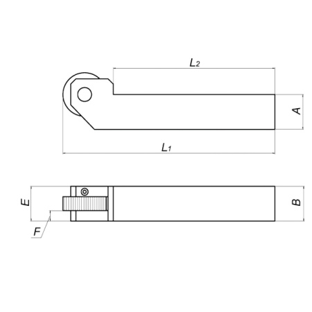 Державка для накатки нейтральная со смещением 20x20x119-20/8