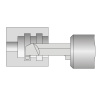 Мини-резец твердосплавный канавочный 6x12x50 мм, R 0,15, W 1