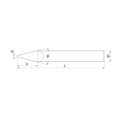 Фреза твердосплавная гравировальная D0x2x50x6 Z1 120°
