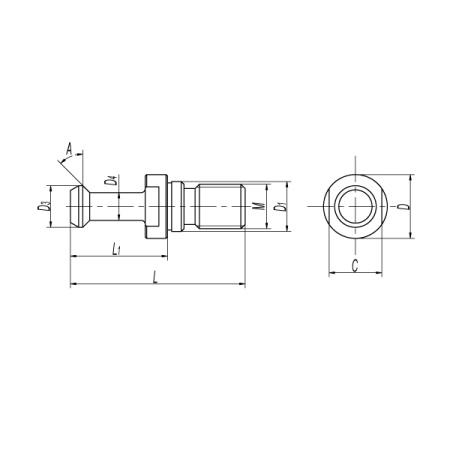 Штревель М24 ISO50 45° MAS-BT без отверстия