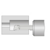 Мини-резец твердосплавный расточной 1x3x40 мм, R 0,05