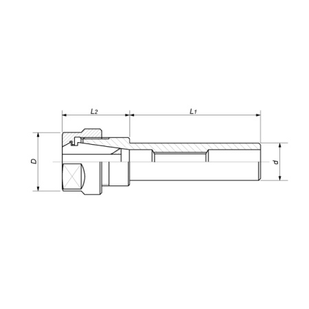 Патрон цанговый d25-ER20A-70 с лыской